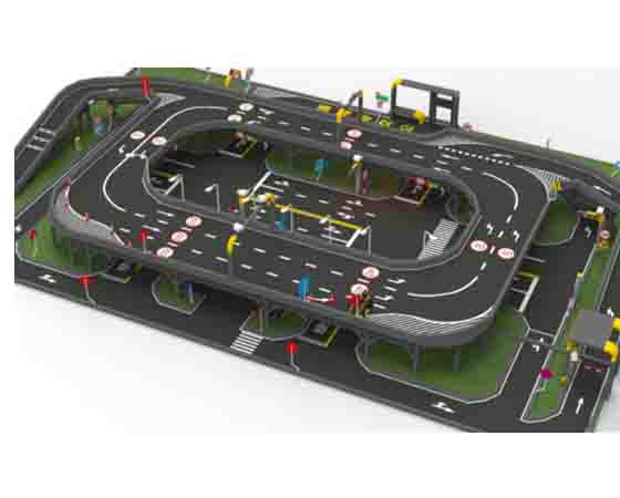 智能駕駛環(huán)境仿真實訓(xùn)裝置沙盤